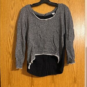 Vanity Black and Gray Knit Top